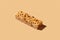 Crunchy Granola Bar on a Solid Background. Generative ai