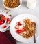 Crunchy Granola Breakfast With Fresh Strawberries