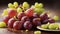 the crunchy and juicy texture of a bunch of seedless grapes, showcasing their snackable appeal.