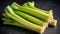 A crunchy and refreshing stalk of celery great for hummus or peanut butter dipping created with Generative AI