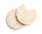 Crunchy rice cakes on white background