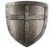 Crusader metal shield illustration isolated