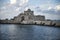 Crusaders Sea Castle detail at the seacoast of Sidon, Lebanon