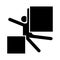 Crush From Equipment Will Injury Or Kill Black Icon ,Vector Illustration, Isolate On White Background Label. EPS10