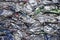 Crushed aluminum cans abstraction