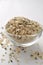 Crushed Hemp hearts or seeds - natural and nutritious dietary supplement suitable for vegans