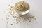 Crushed Hemp hearts or seeds - natural and nutritious dietary supplement suitable for vegans