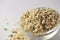 Crushed Hemp hearts or seeds - natural and nutritious dietary supplement suitable for vegans