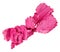 Crushed pink lipstick sample