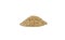 Crushed spelt heap isolated on white background. nutrition. natural food ingredient. front view