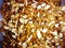 Crushed walnuts background