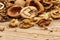 Crushed Walnuts Texture Background