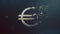 Crushing euro currency symbol