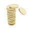 Crushing stack of golden coins