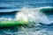 Crushing wave in ocean at Fingal Heads, Gold Coast Hinterland