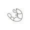 Crustacean seafood vector icon. Simple element illustration from food concept. Crustacean seafood vector icon. Drink concept