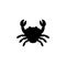 Crustaceans, crab food silhouette vector icon.