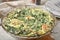 Crustless spinach quiche