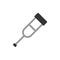 Crutch vector icon, Walking aid icon