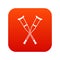Crutches icon digital red