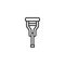 Crutches line icon