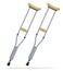 Crutches. Medical realistic objects. Treatment and rehabilitation of people with leg injuries. Vector