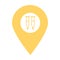 Crutches store location map pin pointer icon. Element of map point for mobile concept and web apps. Icon for website design and ap