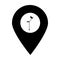Crutches store location map pin pointer icon. Element of map point for mobile concept and web apps. Icon for website design and ap