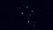 Crux constellation, gradually zooming rotating image with stars and outlines