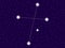 Crux constellation. Starry night sky. Zodiac sign. Cluster of stars and galaxies. Deep space. Vector