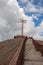 Cruz de Bobadilla - Bobadilla Cross - on ridge overlooking Santiago Crater in Masaya Volcano in Nicaragua.