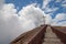 Cruz de Bobadilla - Bobadilla Cross - on ridge overlooking Santiago Crater in Masaya Volcano in Nicaragua.