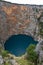 Crveno Jezero, red lake near Imotski in Croatia