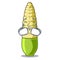 Crying baby corn cartoon in the fridge