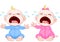 Crying baby twins