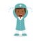 Crying Black Female Nurse Character