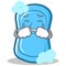 Crying blue soap character cartoon