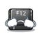 Crying button f12 in the cartoon shape