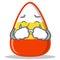 Crying candy corn character cartoon