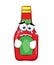 Crying cartoon illustration of ketchup sauce bottle