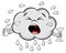 Crying cartoon rain cloud