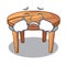 Crying cartoon wooden dining table in kitchen