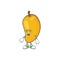 Crying character mango fruit with cartoon mascot
