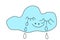 Crying cloud cartoon image