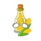Crying corn oil isolated in the mascot
