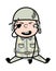Crying - Cute Army Man Cartoon Soldier Vector Illustration