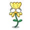 Crying daffodil flower mascot cartoon