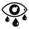 Crying depression icon, simple style