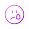 Crying emoji pixel perfect gradient linear ui icon