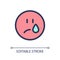 Crying emoji pixel perfect RGB color ui icon